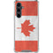 Canada Flag Distressed Galaxy S23 FE Clear Case